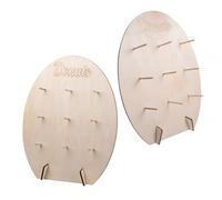 INCNMAD Soporte para Donuts de Madera 2 pcs Expositor de Donut para Candy Bar Tartas, para Fiesta de Cumpleaños, Pastel de Bodas, Decoración de Rosquillas 40 x 30 cm Oval