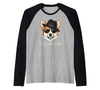 Incógnito Divertido y Genial diseño Caricatura de un per Camiseta Manga Raglan
