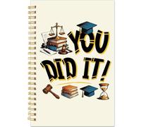 INCOK Lawyer Gifts for Women Spiral Notebook - Law School Essentials You Did it Hardcover Journal 5.5x8.3 School Office Supplies Graduation Birthday Gift for Lawyer Students Lawyers Attorneys