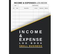 Income and expense log book small business: Daily Income and Expense Tracker Notebook | Cash In Out Tracking Ledger log Book | Money Management for Small Business or Personal Finance