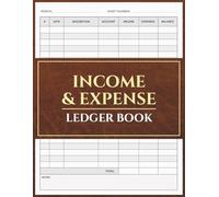 Income & Expense Ledger Book for Small Business and Personal Finance | Simple Accounting Log Book (8.5 × 11 in)