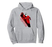 Incredibles 2 Saving The Day Sudadera con Capucha, Unisex para Adultos, Gris Jaspeado, M