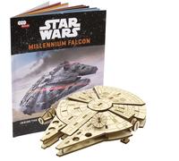 IncrediBuilds - Rompecabezas de madera 3D y maqueta del Halc n Milenario de Star Wars (61 piezas) - Construye y pinta tu propio juguete de pel cu