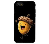 Increíble Aspecto de Dibujos Animados de Bellota Feliz para fanáticos del Roble y el otoño Carcasa para iPhone SE (2020) / 7/8