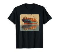Increíble Barco con contenedor para los Amantes de la logística del Transporte Camiseta