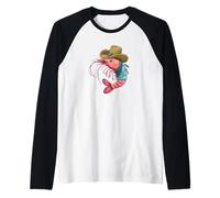 Increíble camarón en Vaquero Busca Amantes del Salvaje Oeste Camiseta Manga Raglan