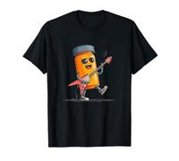 Increíble Disfraz de Botella de Medicina Rockstar para píldora y Guitarra Camiseta