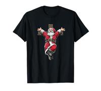 Increíble Disfraz de Santa Cristo crucificado para Navidad Camiseta