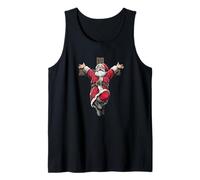 Increíble Disfraz de Santa Cristo crucificado para Navidad Camiseta sin Mangas