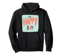 Increíble Emblema de Oh Happy Day para un Aspecto Agradable Sudadera con Capucha