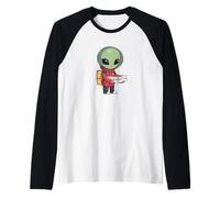 Increíble Entrega de Pizza en el Espacio Busca Amantes alienígenas Camiseta Manga Raglan