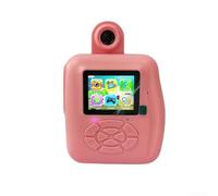 Increíble experiencia fotográfica infantil con esta cámara de impresión instantánea fácil de usar y una tarjeta de memoria de gran capacidad de 32 G (rosa)