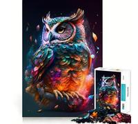 Increíble Juego de Rompecabezas de búho de 1000 Piezas para Adolescentes,Juego de Entrenamiento cognitivo,Ajuste Huecos,Compacto y Divertido para Jugar en Familia (38x26cm)