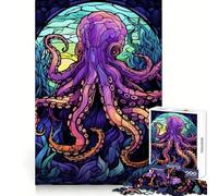 Increíble Rompecabezas Abstracto de Pulpo de 1000 Piezas para Adolescentes Mejora la Memoria Tiempo Libre Divertido Corte de Calidad Elegante (38x26cm)