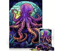Increíble Rompecabezas Abstracto de Pulpo de 1000 Piezas para Adolescentes Un desafío Mental Diversión Tranquila Bordes Suaves Regalo de cumpleaños (50x75cm)