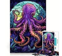 Increíble Rompecabezas Abstracto de Pulpo de 1000 Piezas para Adultos,Juguete para Resolver Problemas,Calidad Profesional,Ideal para Relajarse en Grupo en Interiores (38x52cm)