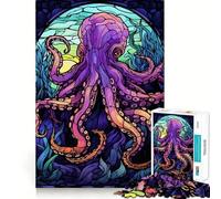 Increíble Rompecabezas Abstracto de Pulpo para Adolescentes,1000 Piezas,Juego para desarrollar la Mente,Cortado con láser para un Tiempo de relajación Ejercicios mentales en casa (50x75cm)