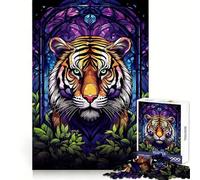 Increíble Rompecabezas Abstracto de Tigre de 1000 Piezas Desarrolla la lógica, fomenta la concentración y el Ocio Requiere una unión precisa Un Regalo Original (38x26cm)
