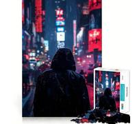 Increíble Rompecabezas de 1000 Piezas Noches Cyberpunk diversión para ejercitar la Mente,Piezas de Ajuste preciso Un pasatiempo Fascinante para los Momentos de Ocio (38x52cm)