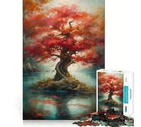 Increíble Rompecabezas de árbol Gigante de 1000 Piezas,Divertido Juego Mental,diseño de Ajuste Huecos, reuniones Familiares (38x26cm)