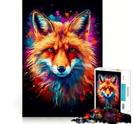 Increíble Rompecabezas de Arte de Zorros para Adolescentes,1000 Piezas,Juego para estimular la Mente,Piezas sin Rebabas,Corte Limpio,fácil de Aprender,diversión para Toda la Familia (38x52cm)