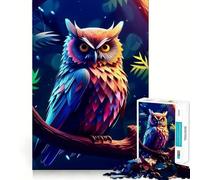 Increíble Rompecabezas de búho para Adultos,1000 Piezas,Juego de estimulación cognitiva,diseño Ajustado sin Huecos,Regalo de cumpleaños,Juguete para ejercitar la Mente (38x52cm)