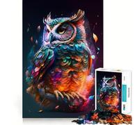 Increíble Rompecabezas de búho para Adultos,1000 Piezas,para desarrollar la Memoria,Ajuste Estable,sin Piezas Que se muevan,Compacto,Ideal para Jugar en Familia (50x75cm)