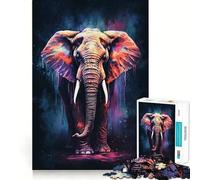 Increíble Rompecabezas de Elefante de 1000 Piezas para Adultos,Juguete para Resolver Problemas,Calidad Profesional,Ideal para Relajarse en Grupo en Interiores (50x75cm)
