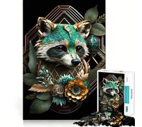 Increíble Rompecabezas de Mapache de 1000 Piezas para Adultos Diversión para Entrenar la Mente Corte Limpio Componentes Resistentes Actividad Relajante para desconectar (38x52cm)