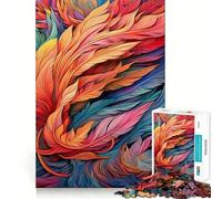 Increíble Rompecabezas de Plumas de 1000 Piezas para Adultos Piensa,Entrena,Juega Cierre Seguro,sin Piezas Sueltas aliviar el estrés (38x26cm)