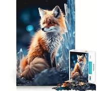 Increíble Rompecabezas de Zorro Rojo de 1000 Piezas Juego cognitivo Divertido con Estructura de Encaje preciso Actividad para Fortalecer los Lazos Familiares (38x52cm)