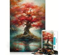 Increíble Rompecabezas Gigante de 1000 Piezas con Forma de árbol para Adultos Ejercicio Mental Juego con Cortes de precisión y Bordes Suaves Actividad Relajante para Grupos en Interiores (50x75cm)