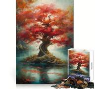 Increíble Rompecabezas Gigante de 1000 Piezas con Forma de árbol para Adultos y Adolescentes Ideal para Entrenar la concentración, Relajarse y Disfrutar de la Navidad Bordes Finos (50x75cm)