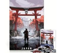 Increíble Rompecabezas japonés de Puerta Torii para Adultos, 1000 Piezas, Mejora la Memoria, Agradable Tiempo Libre, Corte de precisión, (50x75cm)
