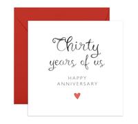Increíble tarjeta de 30 aniversario de boda - 'Treinta años de nosotros' - Regalos para esposa, marido, cónyuge, miel, cariño, querida, otra mitad, 30 años y yendo fuerte - Viene con divertidas