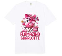 Increíble Viaje a la Playa Tropical con flamencos Rosados de Charlotte Comfort Colors Adult Heavyweight T-Shirt