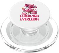 Increíble Viaje a la Playa Tropical con flamencos Rosados de Everleigh PopSockets PopGrip para MagSafe