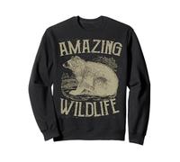 Increíble Vida Silvestre Oso Naturaleza Amantes Bosque Sudadera