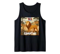 Increíbles Colores Eswatini con gráfico de león en la Naturaleza Camiseta sin Mangas