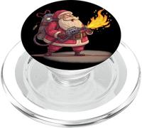 Increíbles Llamas navideñas con Este Disfraz de Papá Noel PopSockets PopGrip para MagSafe