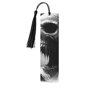 Increíbles marcapáginas de madera con estampado de calavera 3D de doble cara, 5 piezas, regalos para mujeres para amantes de los libros, accesorios geniales para cuadernos, regalos de cumpleaños para