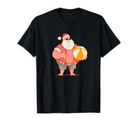 Increíbles Pantalones Cortos de Papá Noel y Pelota de Playa para Vacaciones Camiseta