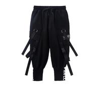 Increíbles pantalones largos casuales de cintura para chicos y niñas, Negro , 6-7 años