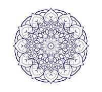 Increíbles y hermosos gráficos de mandalas Calcomanías de pared de vinilo 42x42cm Autoadhesivo Azul oscuro