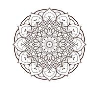 Increíbles y hermosos gráficos de mandalas Calcomanías de pared de vinilo 54.6x54.6cm Personalización personalizada Café