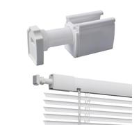 INCREWAY 1 paquete de soportes para persianas venecianas, soportes adhesivos de plástico para persianas, juego de accesorios para persianas enrollables de plástico, sin necesidad de taladro ni