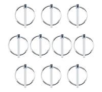 INCREWAY 10 pasadores de bloqueo de acero al carbono de 4,5 mm, color plateado