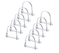 INCREWAY 10 pasadores de bloqueo de alambre, pasador de bloqueo de eje de acero al carbono, pasador de bloqueo de alambre redondo para césped de granja (M6 x 50)