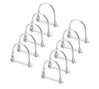 INCREWAY 10 pasadores de bloqueo de alambre, pasador de bloqueo de eje de acero al carbono, pasador de bloqueo de alambre redondo para césped de granja (M5 x 50)