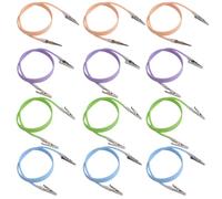 INCREWAY 12 clips de silicona para babero de color, clips de mascarilla, clips suaves y flexibles, accesorios de cuidado bucal, clips de servilleta para jóvenes, adultos y ancianos (azul, verde